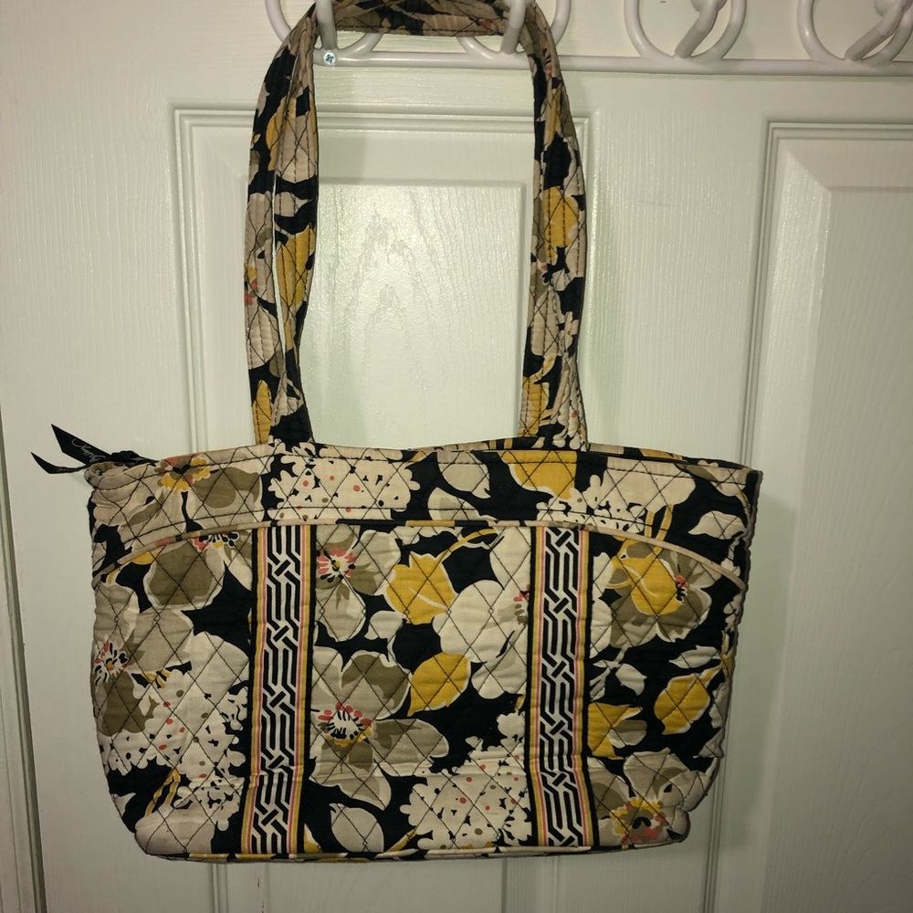 Vera Bradley Cream and Yellow Flowers Purse